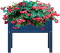 Raised Garden Bed with Drainage Hole Waterproof HDPE Elevated Planter Box with Legs Stable and Durable to Plant Herb Vegetable Flower,Patio,Balcony Outdoors/Indoors Navy