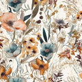 Boho Flowers Brown Leaf Plants Botanical Peel and Stick Wallpaper Self Adhesive Removable Easy Peel Off Stick on Wall Paper for Bedroom Cabinet Renter Friendly