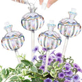 4 PCS Plant Self Watering Globes 8.9 Inch Self Watering Planter Insert Glass Water Globes for Indoor Plants & Outdoor Plants