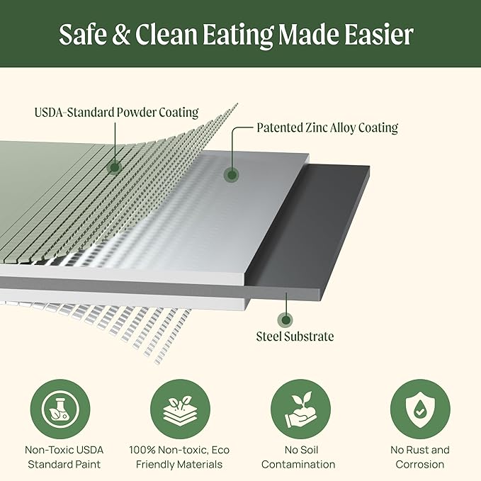 Vego garden 32" Extra Tall Raised Garden Bed Kits,10 in 1 Modular Raised Planter Box for Vegetables Flowers Fruits Oval Metal Raised Garden-Modern Gray