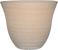 Classic Home and Garden Honeysuckle Resin Flower Pot Planter, Beige, 13"