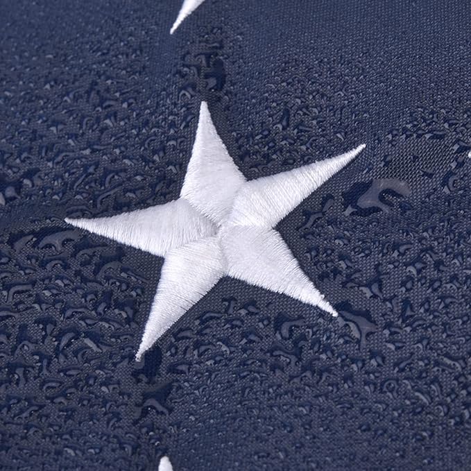 American Flag 2x3 FT, US Flag USA High Wind with Embroidered Stars, Sewn Stripes, Brass Grommets, Durable USA Flag Outdoor Outside