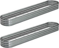 12x2x1ft(2 Pack) Oval Galvanized Raised Garden Bed,Outdoor Planter Box Metal Patio Kit Planting Bed for Vegetables Flowers and Succulents