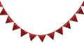 Pinkblume Red Decorations Double Sided Sequin Fabric Triangle Pennant Banner Flag Bunting Garland for Theme Nursery Classroom Home Bedroom Wall Valentines Day Holiday Christmas Decor