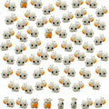 DoubleWood Mini Cow Figurines Set, 60 Pieces, Resin Mini Animals Decorations for Fairy Gardens and Miniature Landscapes (60, White)