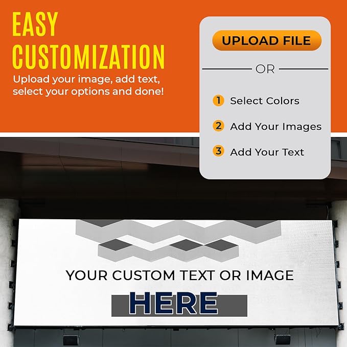 Personalized Passion Vinyl Banner 6' x 4' - Customized Banner for Business, Graduation, Birthday Parties - Indoor/Outdoor Use - Full Color 13oz Vinyl Custom Signs with HD Printed Text, Photos