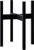 FaithLand Mid Century Plant Stand Indoor Outdoor (EXCLUDING 10" Plant Pot), Metal Planter Stand, Potted Plant Holder, Black, Hold Up to 10 Inch Planter - Fits Snake Plant - Upgraded Design.