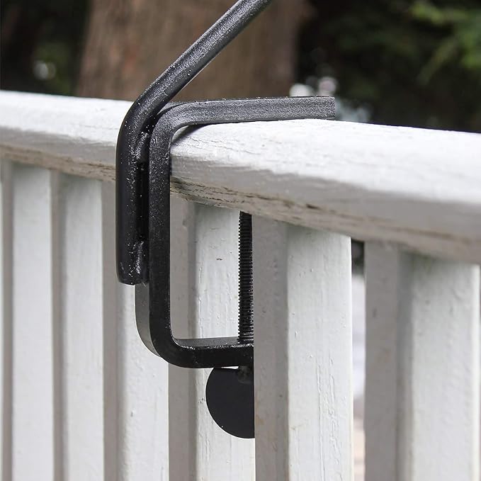 Achla Designs Deck Rail Shepherd's Pole, Angled (BGP-08), 7In