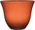 Classic Home and Garden Honeysuckle Resin Flower Pot Planter, Orange Ember, 15"