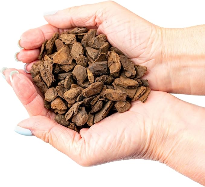 Premium Grade New Zealand Pinus Radiata Bark by Gardenera - 20 Quart - Organic Hand Mixed New Zealand Pine Bark for Orchids - Medium Chips 9-12mm - 4 Bags of 5 Quart