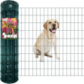 Green PVC Coated Welded Wire Fence 36 Inch x 50 Foot, 2 Inch x 4 Inch 14GA, Garden Border Fencing Roll Vinyl Coating Metal Wire Mesh Hardware Cloth for Yard Vegetable Plant Protection