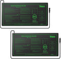iPower 2-Pack Durable Waterproof Seedling Heat Mat 10" x 20" Warm Hydroponic Plant Germination Starting Pad, 2 Pack, Black