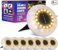Solar Ground Lights,8 Pack Solar Lights Outdoor Waterproof, Solar Garden Lights for Outside Patio Pathway Yard Lawn Driveway Deck Step Walkway,Outdoor Chrismtas Decorations
