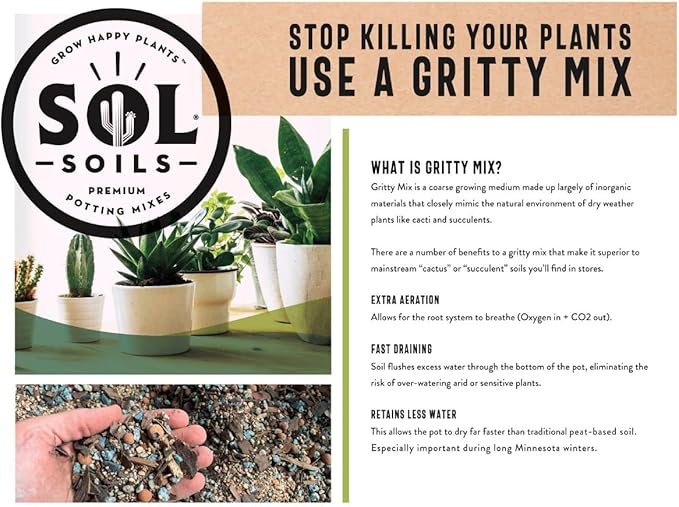 Sol Soils Cactus Gritty Mix (1 Gallon)