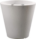Crescent Garden Dot TruDrop Indoor/Outdoor Planter, Self-Watering Plant Pot, 26 Inches, (Alpine White)