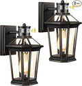 VIANIS Motion Sensor Exterior Light Fixture, 2 Pack Dusk to Dawn Outdoor Light Wall Mount, Anti-Rust Aluminum Outside House Lights, Farmhouse Coach Lantern for Porch, Entryway, Garage, Front Door