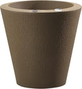 Crescent Garden Dot TruDrop Indoor/Outdoor Planter, Self-Watering Plant Pot, 16 Inches, (Mocha)