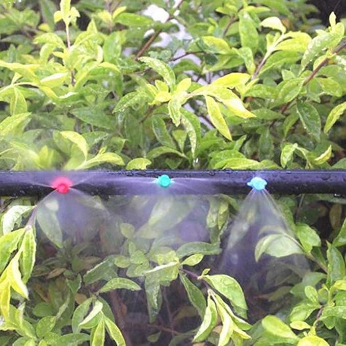 90 180 360 Degree Atomizing Sprinkler Sprayer, Micro Garden Lawn Water Spray Misting Nozzle Sprinkler Irrigation System for Agriculture,Hydroponic and Aeroponic Irrigation, 3Colors, 150PCS