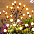 Solar Lights Outdoor Garden Decor: Unique Gardening Gifts for Mom - 4 Pack 32 LED Firefly Solar Powered Lamps - Sway by Wind Outside Waterproof Solar Lights for Yard Pathway Landscape Decorations