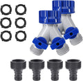 Garden Hose Splitter, 2Pcs 360° 3/4" Plastic Water Hose Splitter 2 Way, Garden Hose Connector with Faucet Watering Shut Off for Landscaping, Gardening, Flower Planting, Irrigation