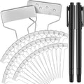 Moxweyeni 60 Pcs Metal Plant Tags - Waterproof, Reusable, Aluminum, 10 Inch with Permanent Pen