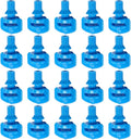MroMax 25Pcs 360 Degree Micro Sprayer Automizing Sprinkler Nozzle Hydroponic Aeroponic Misters Fan Jet for Miniature Garden Lawn Plant Irrigation System Blue