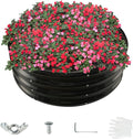 32 Inch Diameter Black Galvanized Garden Raised Bed/Plant Box/Fire Ring - 0.8mm Thick,12 Inch Tall, Perfect for Planting a Variety of Flowers,Herbs,Vegetables (2.7 FT Diameter, Round)