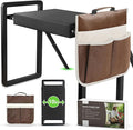 seasky Foldable Garden Kneeling and Seat, Anti-Tipping Garden Stool Widened Thick Soft Kneeling Pad，Heavy Duty Gardening Stool with Garden Tool Bag, Gardening Gift for Women(Without Gloves)