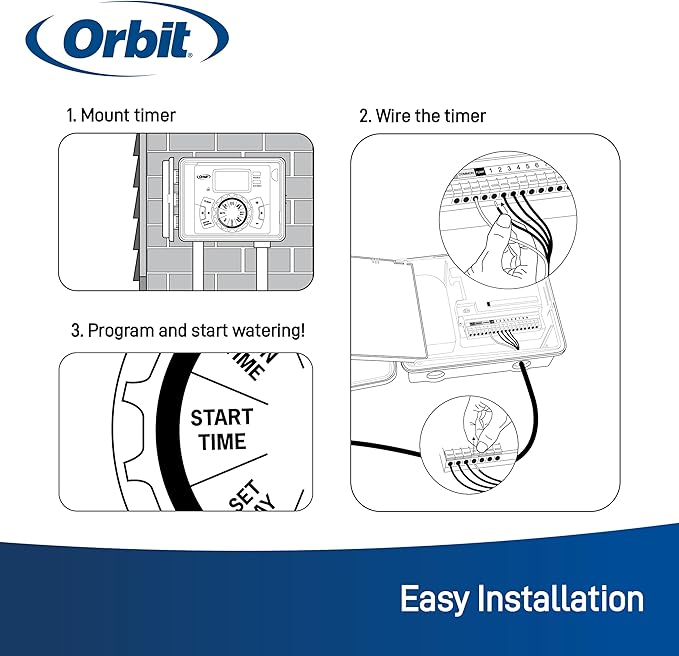 Orbit 27896 - Easy-Set Logic 6-Station Indoor/Outdoor Sprinkler Timer/Controller