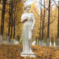 Outdoor Garden Statue Nymph Sculpture Goddess of Greek Mythology Roman Style Outdoor Patio Yard Lawn Porch Decor 32 Inch Ivory