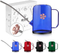 Watering Can Indoor for House Plants Small Watering cans with Long Spout Flower Model Sprinkler Head 1.2L (Blue, 1.2L)