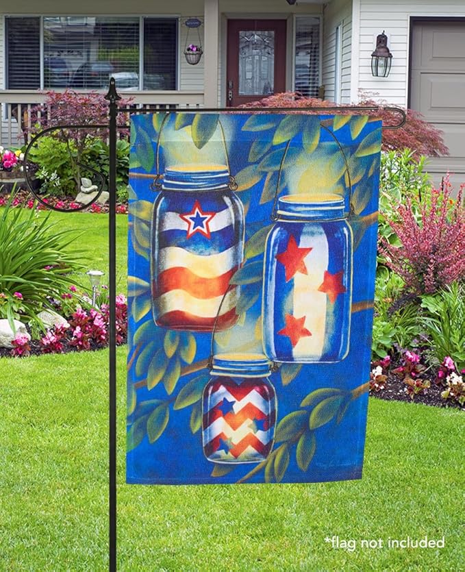 Briarwood Lane 3 Piece Wrought Iron Wrap-Around House Flag Stand