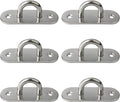 SAYAYO 6 PCS Pad Eye Plate Hooks U Ceiling Hook for Hanging Plants Outdoor Lights Swing Suspension Marine Hardware Staple Hook Loop with Screws Stainless Steel Wall Mount (Brushed Nickel