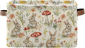 Easter Mushroom Rabbit Rectangular Storage Basket Organizer Bin Shelf Baskets For Clothes Gifts For Home Office Dorm