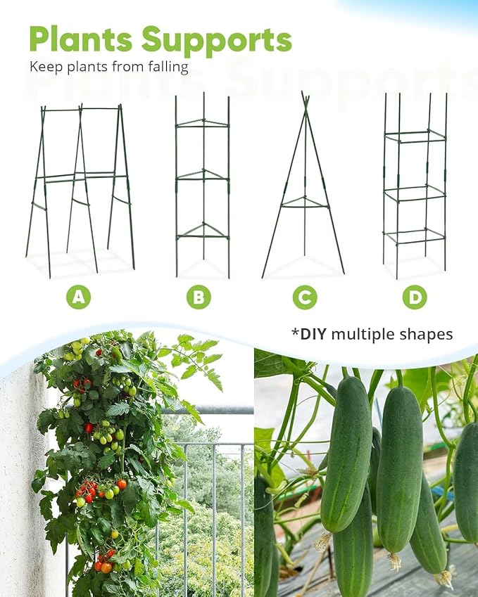 Quictent Galvanized Raised Garden Bed 8x4x2 Ft Tall Metal Planter Box for Vegetables Outdoor Bottomless for Backyard, 2 Tomato Cages Included, 22.04" Deep (Silver)