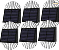 Solar Deck Post Lights, 6 Pack Fence Driveway Step Lights for Garden, Yard, Patio Decor - Outdoor Waterproof, Warm White, S-240