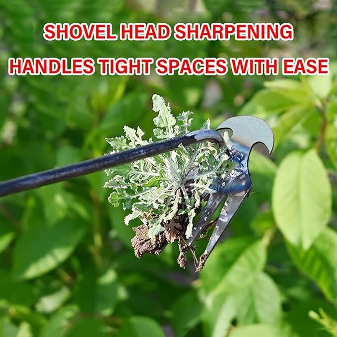 Weeding Artifact Uprooting Garden Weeding Tool, Upgraded Weed Removal Tool, Stainless Steel/Manganese Steel Weed Puller Manual Weeders for Home Gardening Yard Farmland (11 Teeth-Weed Tool)