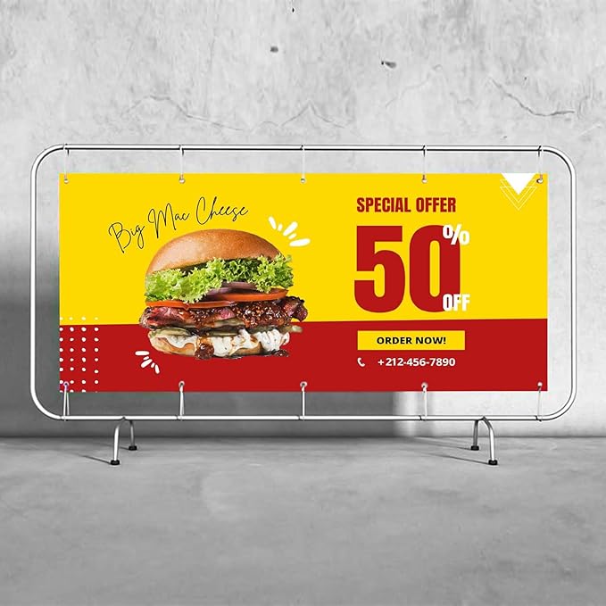 Personalized Passion Vinyl Banner 3' x 30' - Customized Banner for Business, Graduation, Birthday Parties - Indoor/Outdoor Use - Full Color 13oz Vinyl Custom Signs with HD Printed Text, Photos