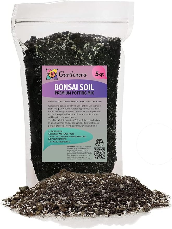 Pro Bonsai Soil Premium Potting Mix Ingredients for Thriving Bonsai Growth and Resilience - 5 Quart