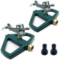 Metal Impact Sprinklers for Yard, 2 Pack, Heavy Duty Adjustable Lawn Sprinkler with 360° Coverage, Water up to 5,800 Sq. Ft, Durable Metal Base for Medium to Large Yards, Yard&Areas