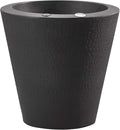 Crescent Garden Dot TruDrop Indoor/Outdoor Planter, Self-Watering Plant Pot, 20 Inches, (Caviar Black)