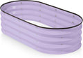 Galvanized Raised Garden Beds Outdoor // 4×2×1 ft Planter Raised Beds for Gardening, Vegetables, Flowers // Large Metal Garden Box (Lavender)