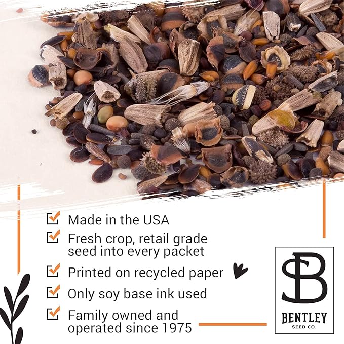 BENTLEY SEED CO. Oh Baby Flower Seeds Packets - Girl/Boy Baby Shower Favors - Pre-Filled, 25 Wildflower Seed Packs for Favor - Eco-Friendly Gift & Babys Guest Giveaways - Non-GMO Seeds - Brown Envelop