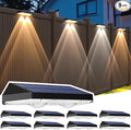 9 Pack Solar Fence Lights Outdoor, LED Dusk to Dawn Waterproof Deck Lights for Outside Step Wall Porch Patio Garden Decor (3000K/4500K/6000K)