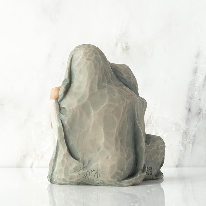 Willow Tree Cozy, Close Together, we Three, Loving Embrace from Mother, Grandmother, Caregiver, Nanny, Depicts Playful Relationship and Imaginative Play, Sculpted Hand-Painted Figure