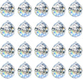20pcs 0.8"/20mm Crystal Suncatcher Prism for Windows Hanging, Crystal Prisms Beads Ball Pendants Rainbow Maker for Fengshui, Home Room Decor, Indoor Windows