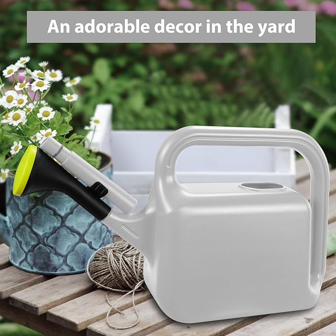 Outdoor Watering Can for Plants Indoor Watering Can for Houseplants 3/4 Gallon 3L (Grey)