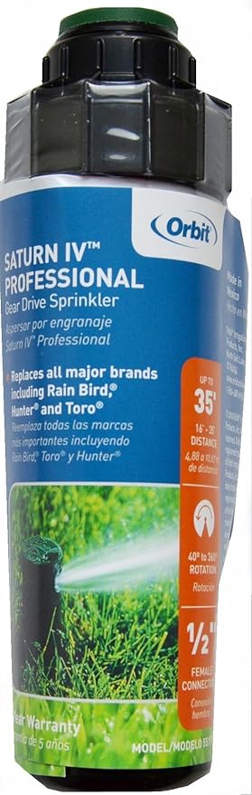 Orbit 55179 Saturn IV Pro Gear Drive Rotor Sprinkler Spray Head with Matched Precipitation (2)