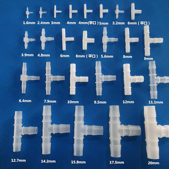 Unifizz T - Piece Hose Equal Paths Tube Accessories,19mm Equal Paths Plastic Hose Tube Connector For Cooling Watering Irrigation, Transparent, 10Pcs