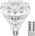 SANSI Dimmable Grow Light Bulb Full Spectrum, High PPFD 30W Grow Bulb (450 Watt Equiv) with Remote, Auto On Off Timing 4 8 12 Hrs, Energy Saving Plant Light Bulb with E26 Base for Indoor Plants